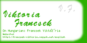 viktoria francsek business card